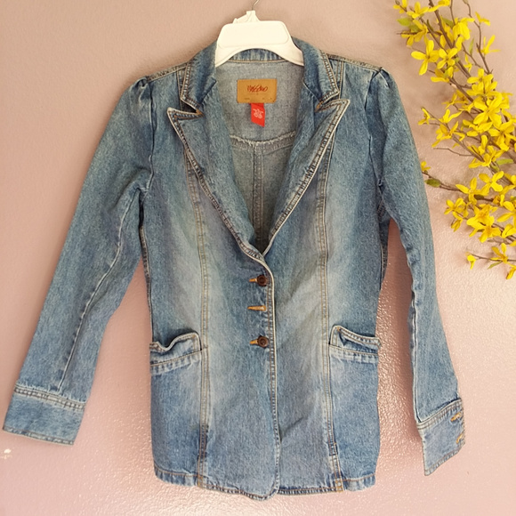90s Vtg Light Denim Jacket Size M Retro Mossimo - Picture 3 of 8